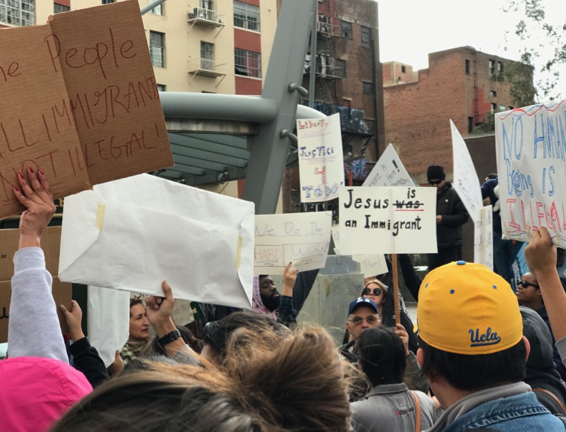 Free the People Immigration March, Pershing Square, Los Angeles, CA - 2.18.17
